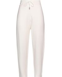 Fabiana Filippi - Cream Pants Merino Wool, Cotton, Cashmere - Lyst