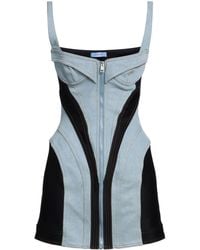 Mugler - Mini Dress Cotton, Elastomultiester, Polyamide, Elastane - Lyst
