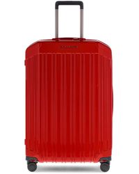 Maleta con ruedas de Piquadro de color Rojo Mujer Bolsos de Equipaje y maletas de 