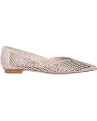 Rene Caovilla - Ballet Flats Leather, Textile Fibers - Lyst