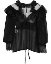Alberta Ferretti - Top Silk, Polyamide - Lyst