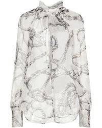 Frankie Morello - Top Silk - Lyst