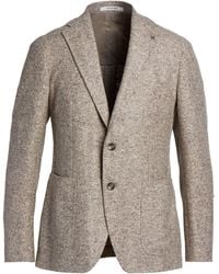 Tagliatore - Taupe Blazer Virgin Wool, Silk - Lyst