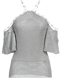 Lanvin - Sweater Viscose, Metal, Lurex, Brass - Lyst