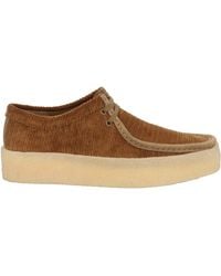 Clarks - Khaki Lace-Up Shoes Textile Fibers, Leather - Lyst
