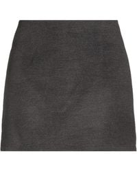 Haveone - Charcoal Mini Skirt Polyester, Viscose, Elastic Fibres - Lyst