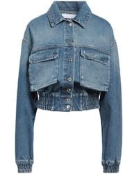 MSGM - Capospalla Jeans - Lyst