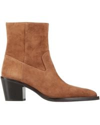 Stuart Weitzman - Camel Ankle Boots Leather - Lyst