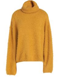 yellow mock turtleneck