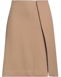 Aspesi - Camel Mini Skirt Virgin Wool, Polyamide, Cotton - Lyst