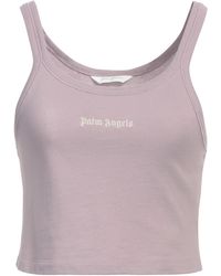 Palm Angels - Sleeveless Logo Crop Top - Lyst