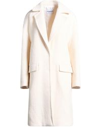 Dondup - Ivory Coat Cotton, Wool, Virgin Wool - Lyst