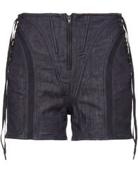 Mugler - Denim Shorts - Lyst