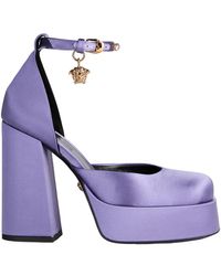 Versace - Aevitas Silk Platform Pump - Lyst