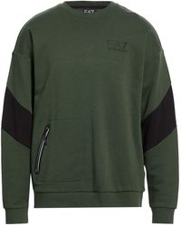 EA7 - Military Sweatshirt Cotton, Elastane - Lyst