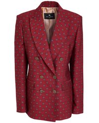 Etro - Blazer Wool, Cotton - Lyst