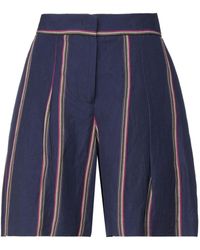 PT Torino - Dark Shorts & Bermuda Shorts Viscose, Linen - Lyst
