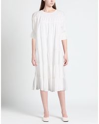 Merlette Verena Linen Midi Dress in Blue | Lyst