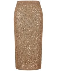 SIMONA CORSELLINI - Midi Skirt Viscose, Polyamide, Polyester - Lyst