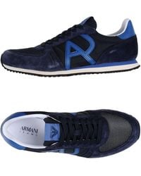 Armani Jeans - Midnight Sneakers Textile Fibers, Leather - Lyst
