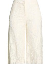 Marella - Ivory Pants Cotton, Polyamide, Elastane - Lyst