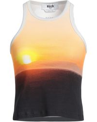 MSGM - Tank Top Cotton, Elastane - Lyst