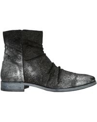 John Varvatos - Charcoal Ankle Boots Leather - Lyst