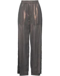 Brunello Cucinelli - Charcoal Pants Polyester, Virgin Wool - Lyst