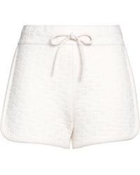 Dior - Ivory Shorts & Bermuda Shorts Cashmere, Polyester, Nylon, Polyurethane - Lyst