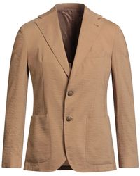 Eleventy - Camel Blazer Polyester, Elastane - Lyst