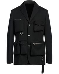 Lanvin - Jacket Wool, Leather - Lyst