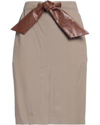 DSquared² - Khaki Mini Skirt Viscose, Acetate, Cow Leather - Lyst