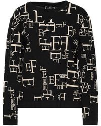 Elisabetta Franchi Maagdenpalm Hoodie Met Logo - Ferraris Boutique