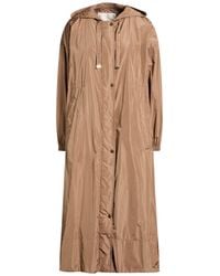 Max Mara - Taupe Coat Polyester - Lyst