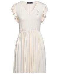 Odi Et Amo - Cream Mini Dress Cotton - Lyst