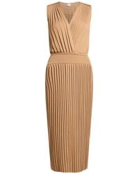 Eleventy - Midi Dress Viscose, Silk - Lyst