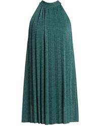 VANESSA SCOTT - Deep Jade Mini Dress Viscose, Metallic Polyester, Polyamide, Elastane - Lyst