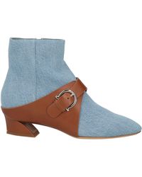 Ferragamo - Ankle Boots Leather, Textile Fibers - Lyst