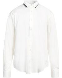 ARMANI EXCHANGE - Ivory Shirt Cotton, Elastane - Lyst