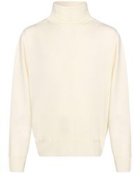 Issey Miyake - Ivory Turtleneck Wool - Lyst