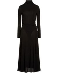 Alaïa - Midi Dress Viscose - Lyst
