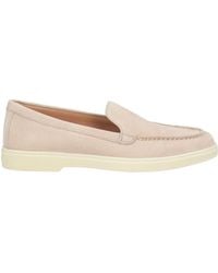 Santoni - Closed-Design Leather Loafers With Plush Lini - Lyst