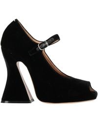 Maison Margiela - Velvet Mary Jane High Heels - Lyst