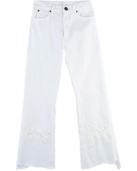 Sandro Denim Trousers - White