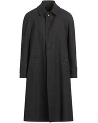 Lardini - Charcoal Coat Wool, Polyamide, Silk, Mohair Wool, Alpaca Wool - Lyst