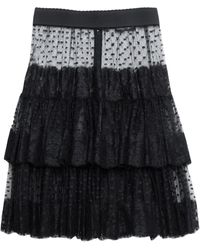 Dolce & Gabbana Knielanger Rock - Schwarz