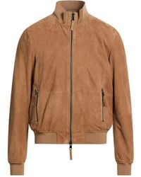 Bully - Camel Jacket Leather - Lyst