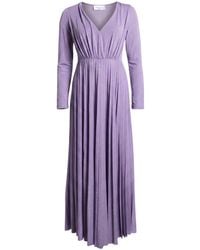 Rebel Queen - Lilac Maxi Dress Viscose, Metallic Polyester, Polyamide, Elastane - Lyst