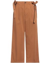 Pinko - Camel Pants Cotton - Lyst
