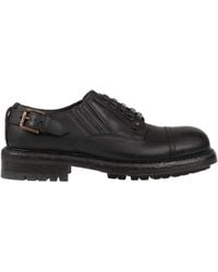 Dolce & Gabbana - Scarpe derby in pelle marrone - Lyst